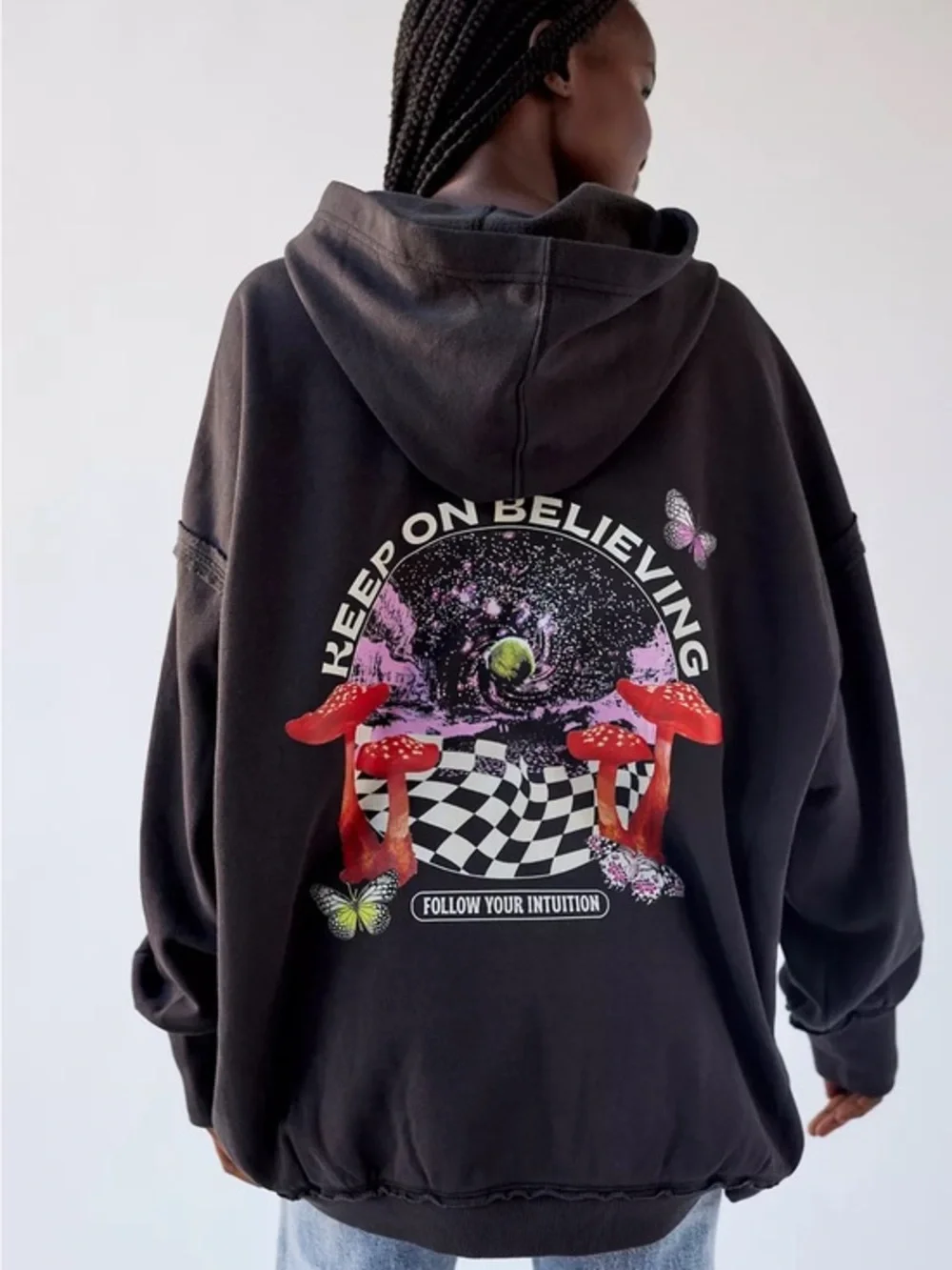 Urban Outfitters Nate Keep On Believing Oversized Sweatshirt Sz Small